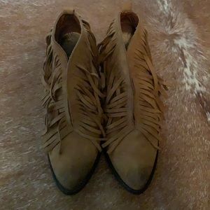 Fringe booties